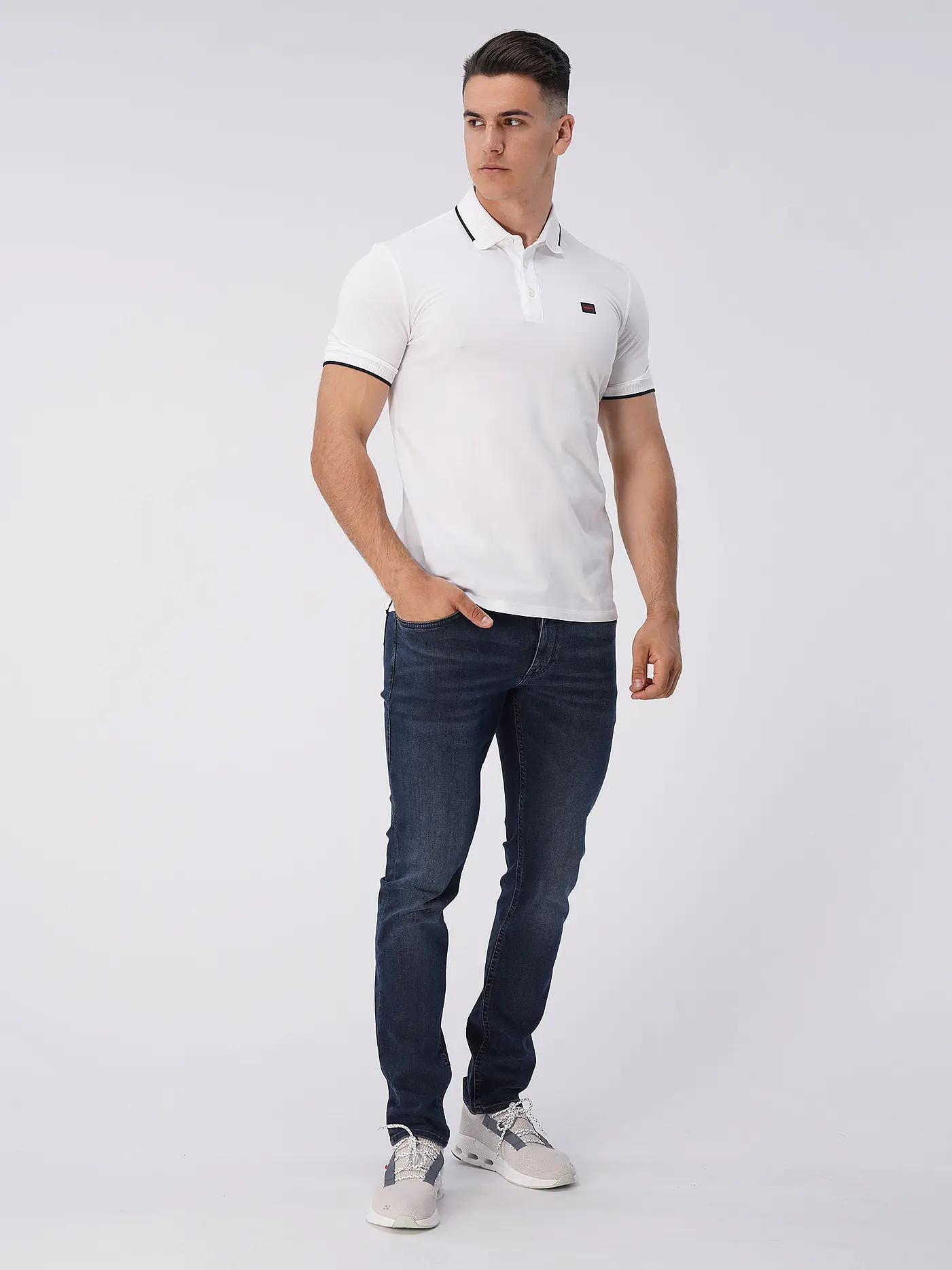 HUGO | Poloshirt DERESINO | weiss